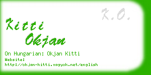 kitti okjan business card